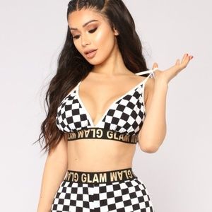 Fashion Nova Fashion In The Fast Lane Glam Bra Top